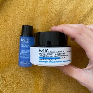Bundle of 2 belif products: aqua bomb moisturizer & hydrating toner NEW